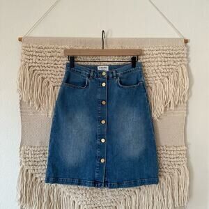 Frame Button Vintage Boot Skirt